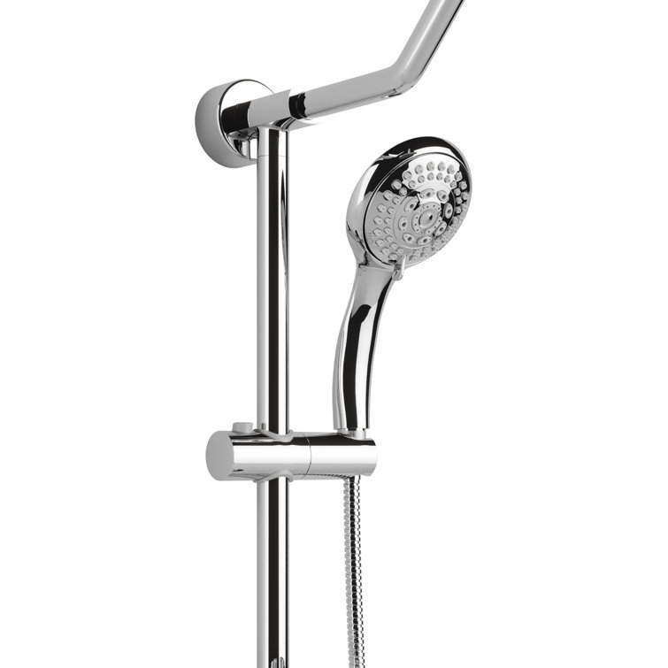 Chrome Adjustable Height Rain Shower System with Handheld