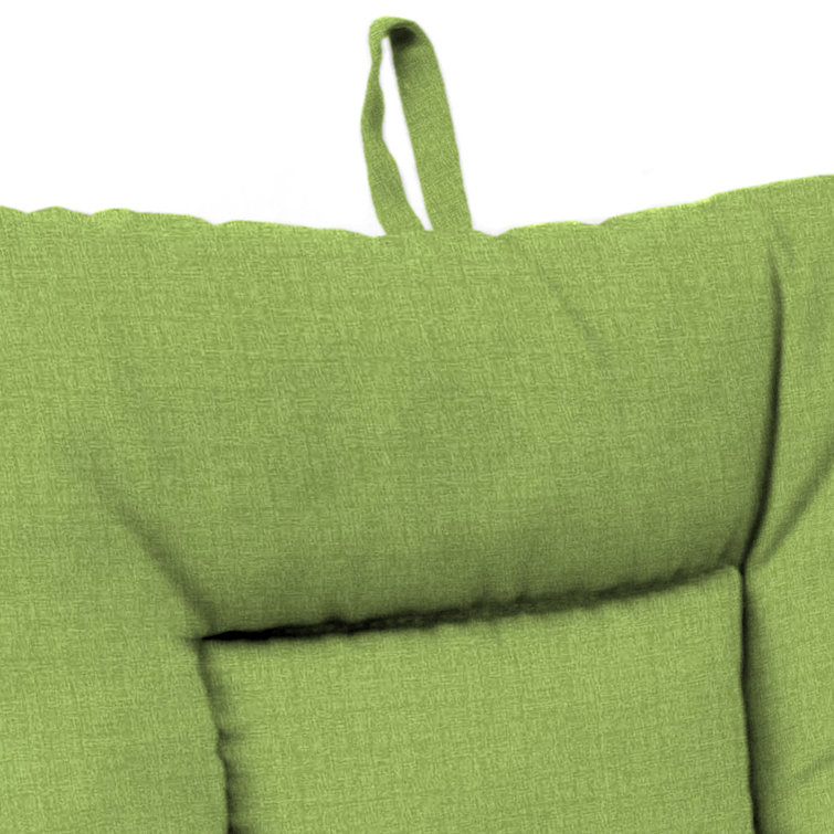 Green Polyester Outdoor Wrought Iron Chair Cushion