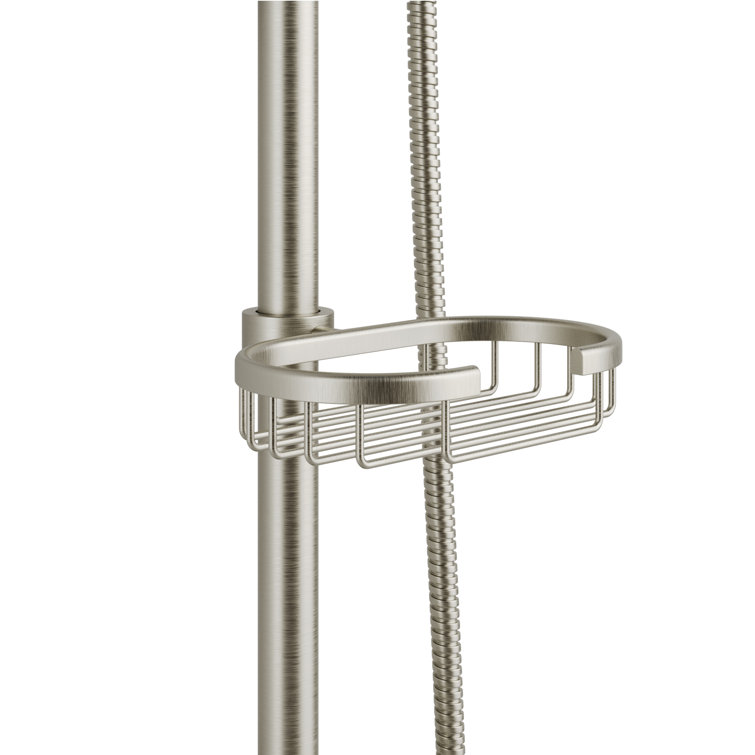 Brushed Nickel Adjustable Rain Shower System with Handheld