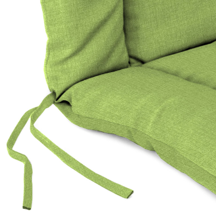 Green Polyester Outdoor Wrought Iron Chair Cushion