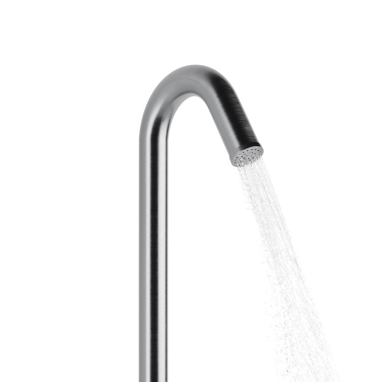 PULSE ShowerSpas Wave 1-Spray Brushed Stainless Steel Outdoor Shower Faucet System