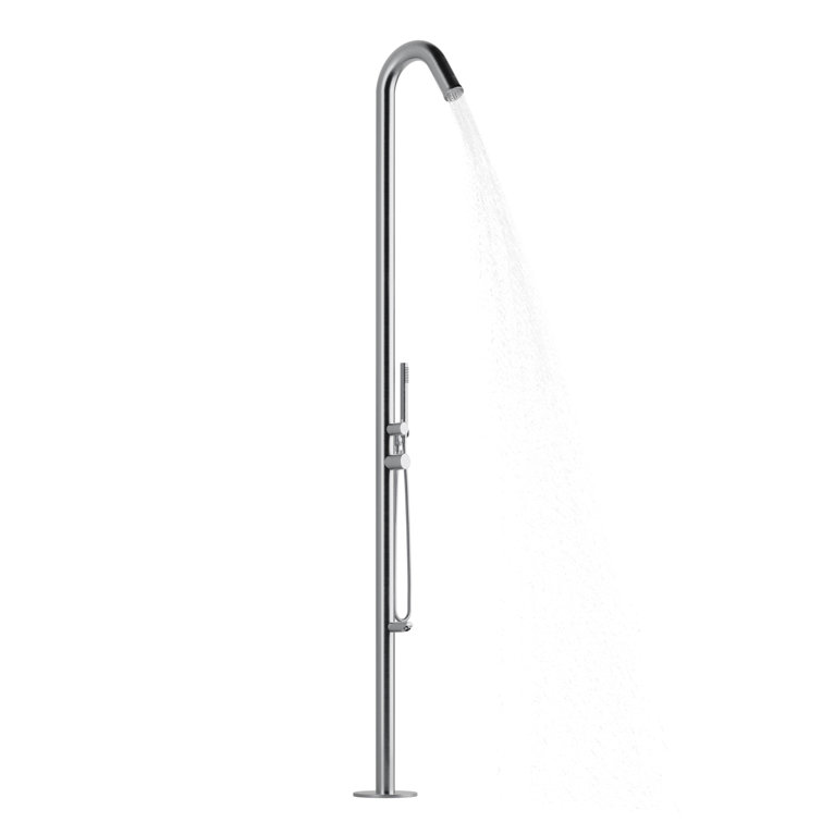 PULSE ShowerSpas Wave 1-Spray Brushed Stainless Steel Outdoor Shower Faucet System