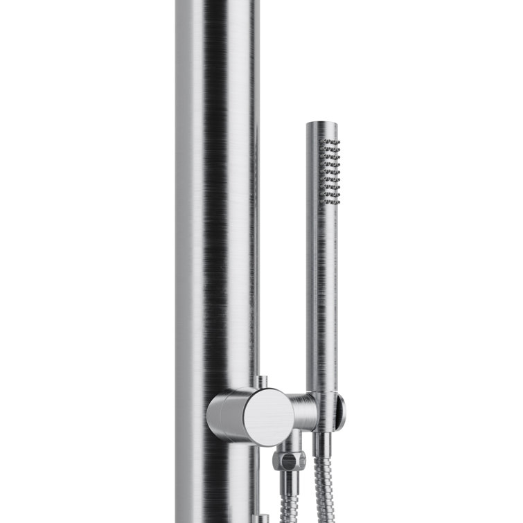 PULSE ShowerSpas Wave 1-Spray Brushed Stainless Steel Outdoor Shower Faucet System