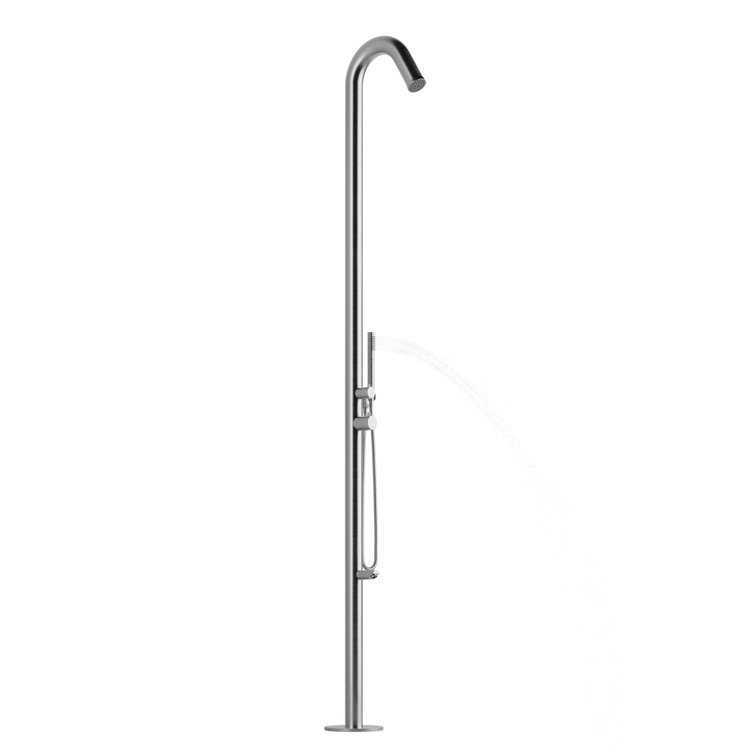 PULSE ShowerSpas Wave 1-Spray Brushed Stainless Steel Outdoor Shower Faucet System