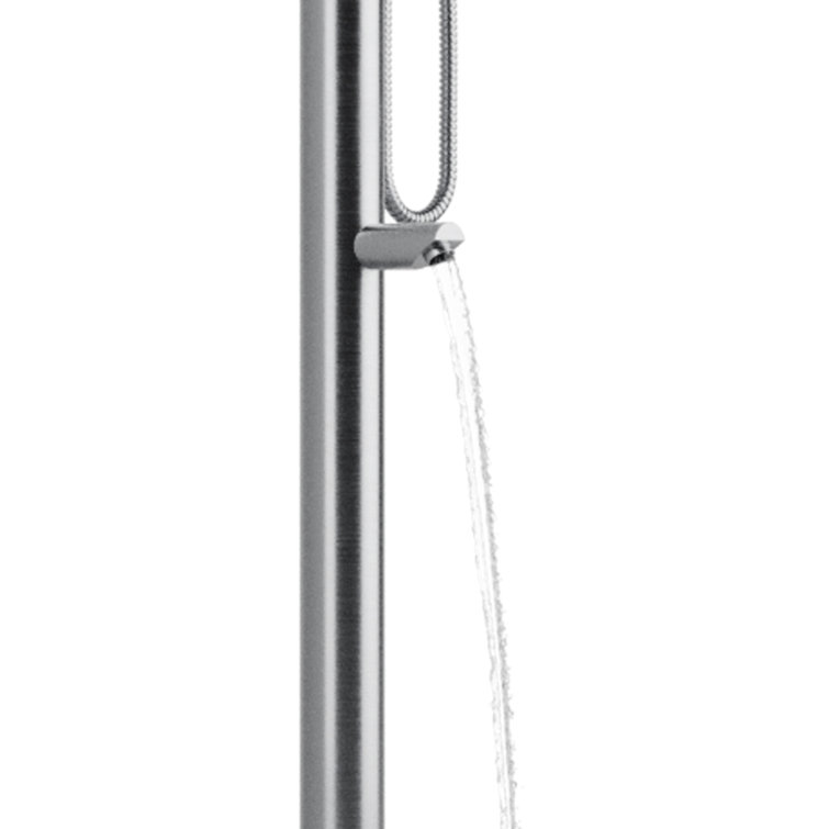 PULSE ShowerSpas Wave 1-Spray Brushed Stainless Steel Outdoor Shower Faucet System