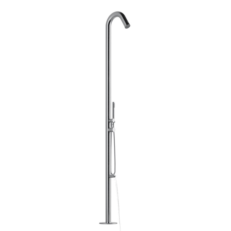 PULSE ShowerSpas Wave 1-Spray Brushed Stainless Steel Outdoor Shower Faucet System