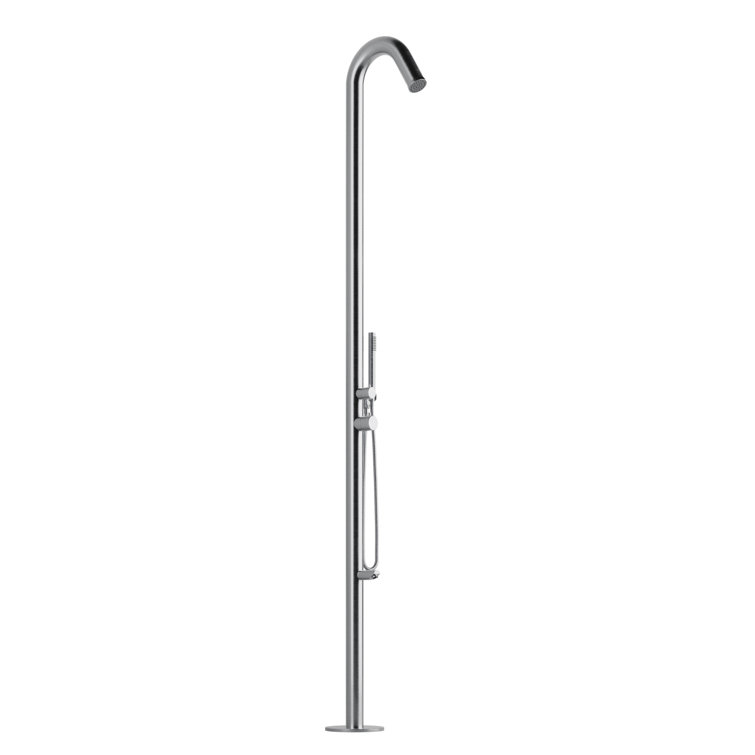 PULSE ShowerSpas Wave 1-Spray Brushed Stainless Steel Outdoor Shower Faucet System