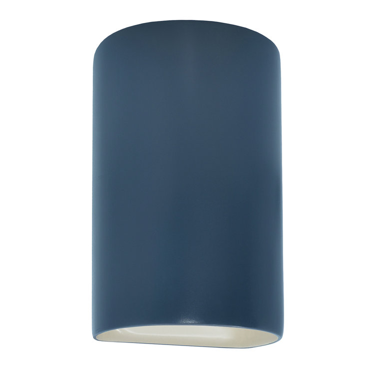 Sessions Large Cylinder Matte White Ceramic Sconce