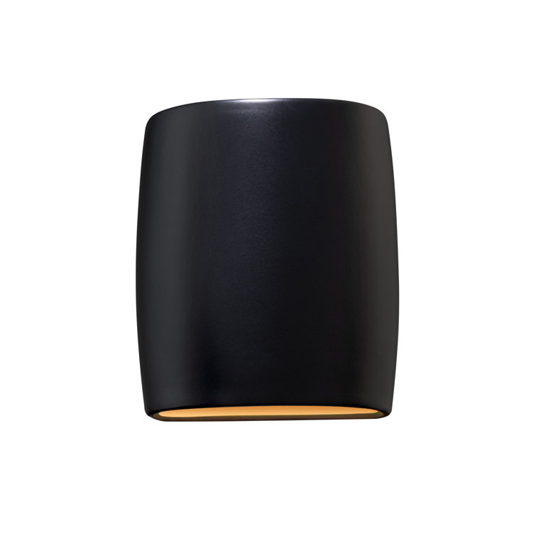 Black Ceramic Dimmable Direct Wired Electric Sconce