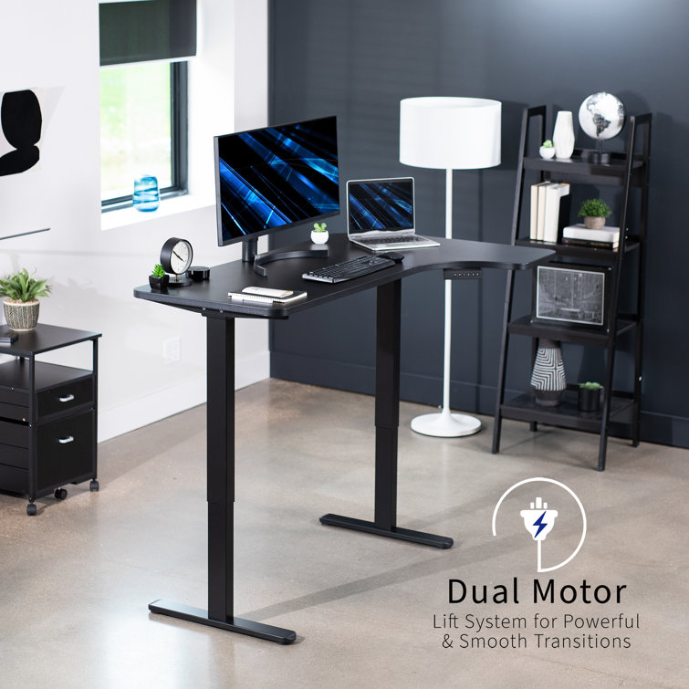 ErgoFlex Black 58" Electric Dual Motor Adjustable Standing Desk