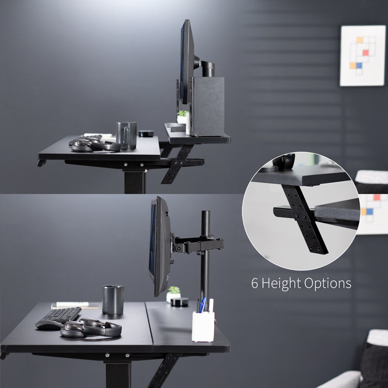 Black 55" Electric Dual Motor Adjustable Standing Desk