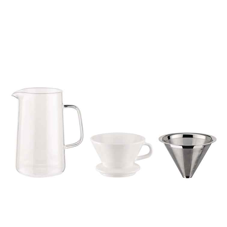 Alessi Stainless Steel Manual Coffee Grinder and Drip Set