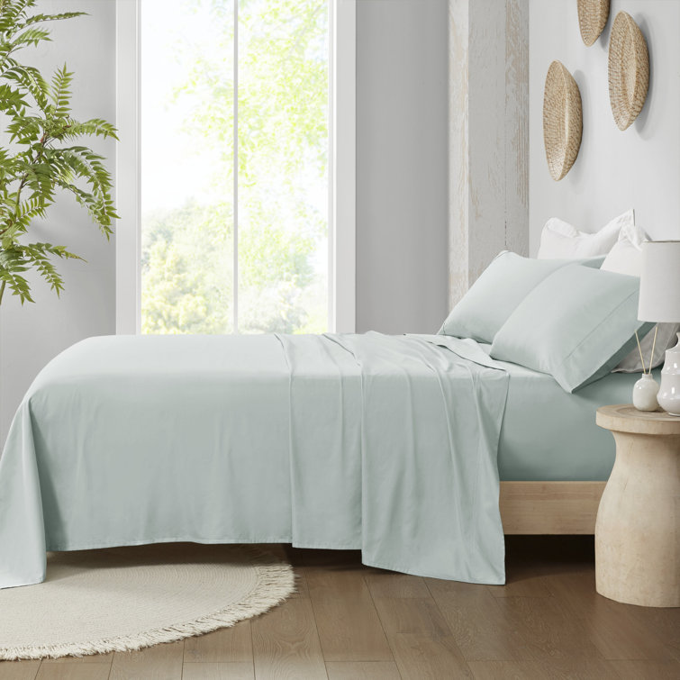 Aqua Organic Cotton King Deep Pocket Sheet Set