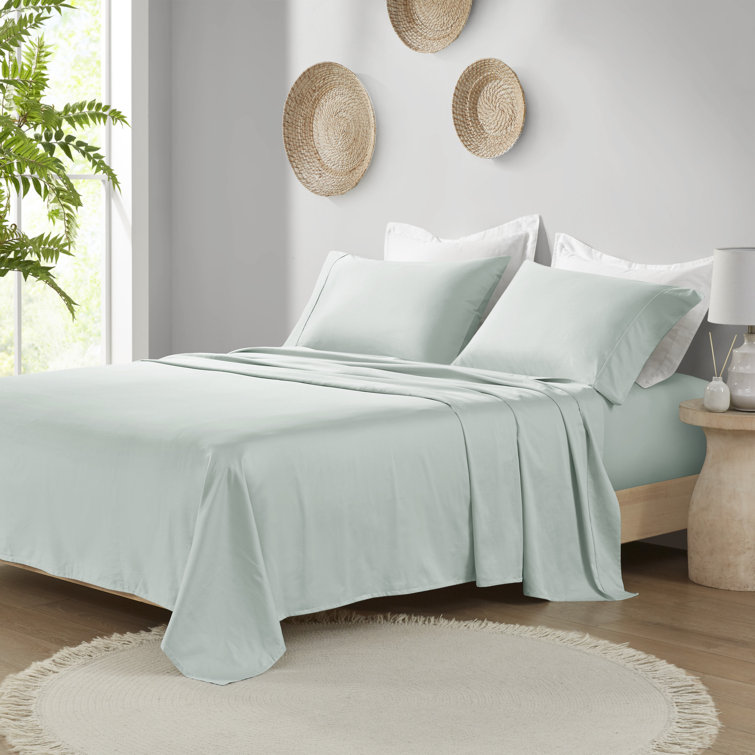 Aqua Organic Cotton King Deep Pocket Sheet Set