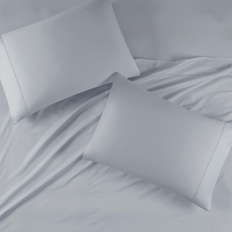Gray Queen Egyptian Cotton Deep Pocket Sheet Set with Hemstitch