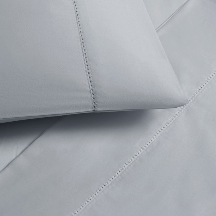 Gray Queen Egyptian Cotton Deep Pocket Sheet Set with Hemstitch