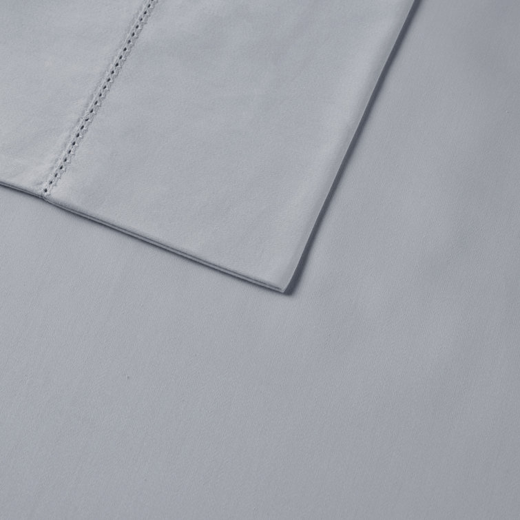 Gray Queen Egyptian Cotton Deep Pocket Sheet Set with Hemstitch