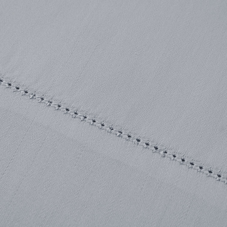 Gray Queen Egyptian Cotton Deep Pocket Sheet Set with Hemstitch