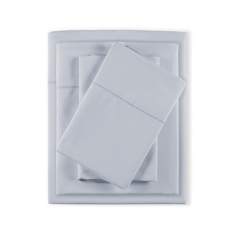 Gray Queen Egyptian Cotton Deep Pocket Sheet Set with Hemstitch