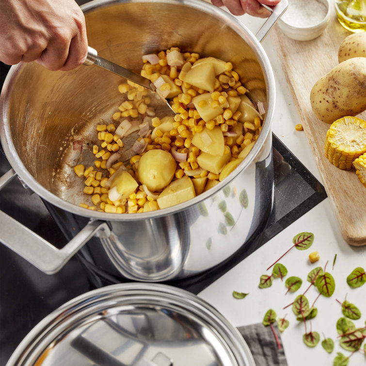 Demeyere 8-Quart Stainless Steel Stock Pot with Lid
