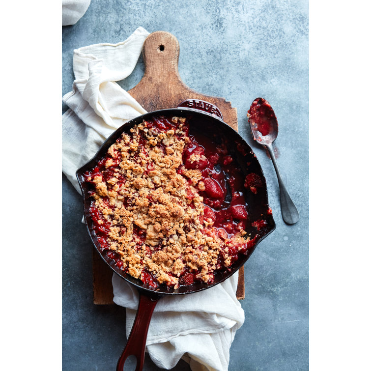 Grenadine Enameled Cast Iron 10-inch Fry Pan with Helper Handle
