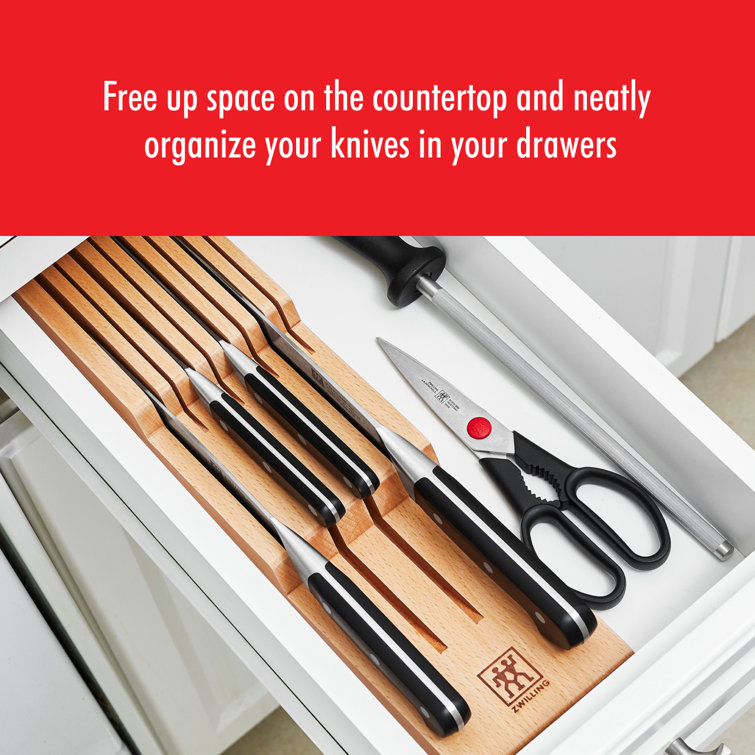 ZWILLING J.A. Henckels ZWILLING Pro 7-Piece Knife Block Set with In-Drawer Knife Tray