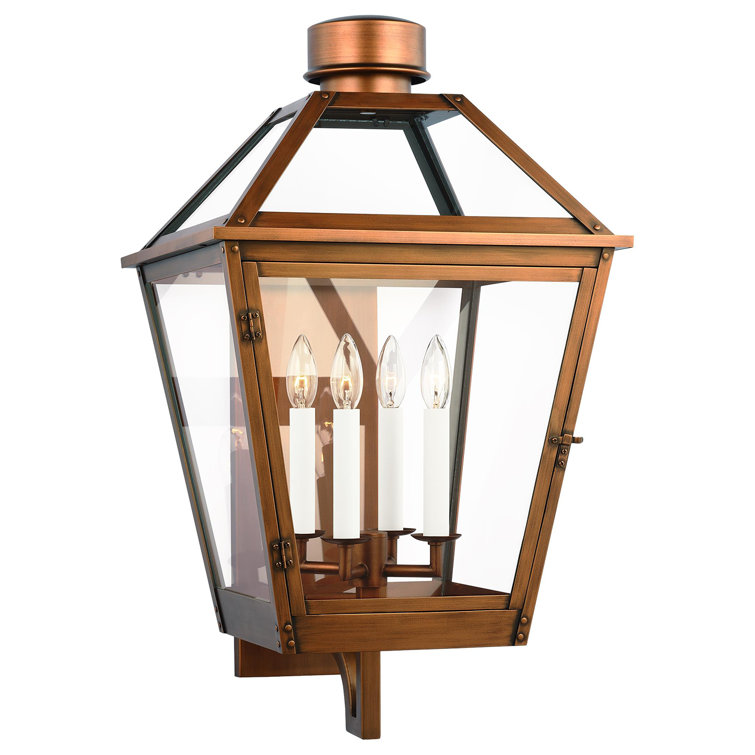 Hyannis Contemporary Natural Copper Outdoor Wall Lantern