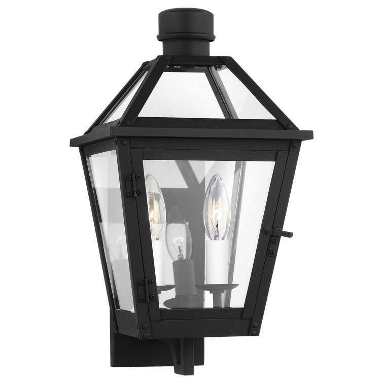 Chapman & Myers Hyannis Classic Textured Black Outdoor Wall Lantern