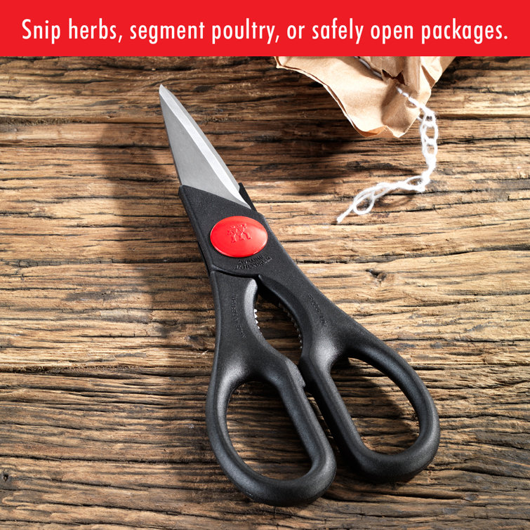 ZWILLING TWIN Kitchen Shears, Multi-Purpose, Heavy Duty, Stainless Steel Blades, Black