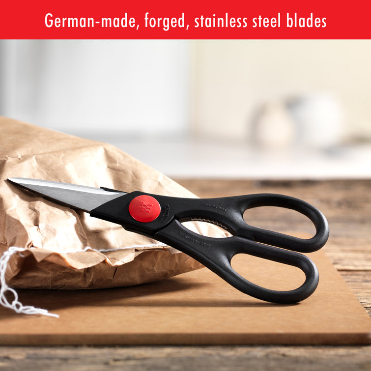 ZWILLING TWIN Kitchen Shears, Multi-Purpose, Heavy Duty, Stainless Steel Blades, Black