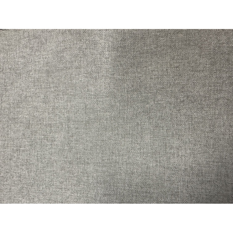 Echo Light Gray Linen Upholstered Arm Chair with Brass Base