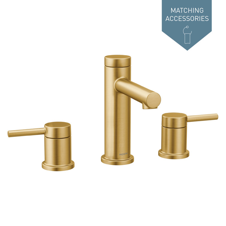 Modern Black Nickel Widespread Bathroom Faucet with Metal Handles