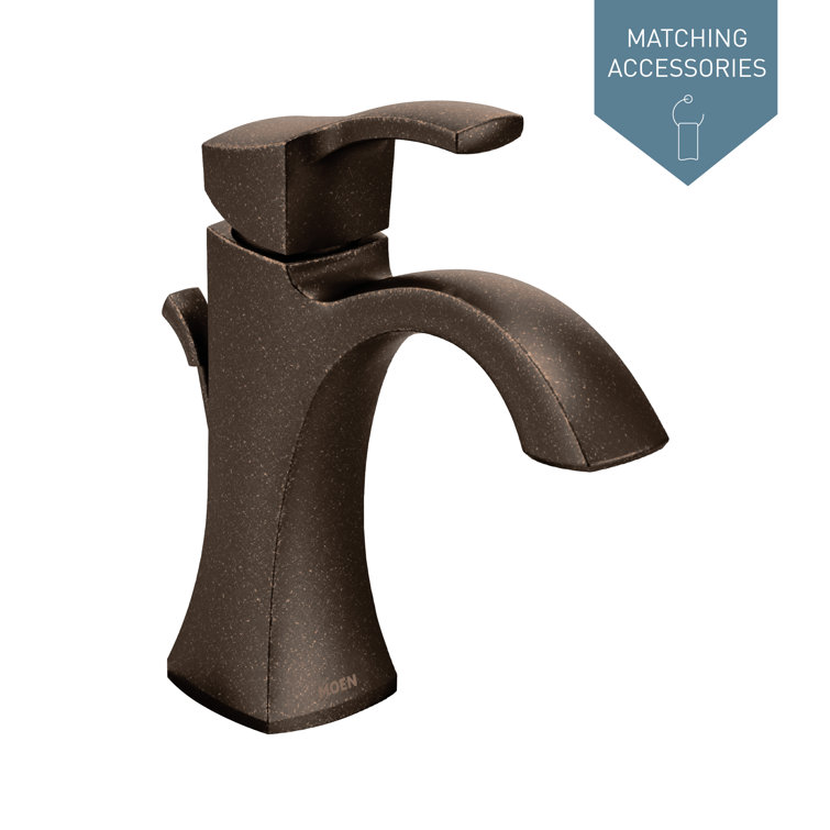 Transitional Oil Rubbed Bronze Single Hole Faucet with Drain