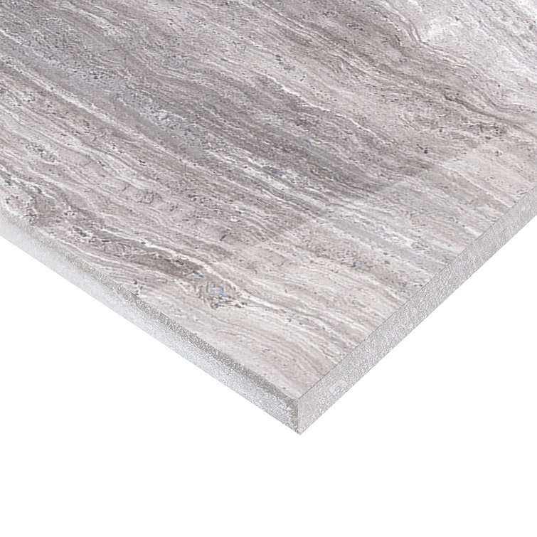 Large Gray Polished Porcelain Rectangular Floor and Wall Tile