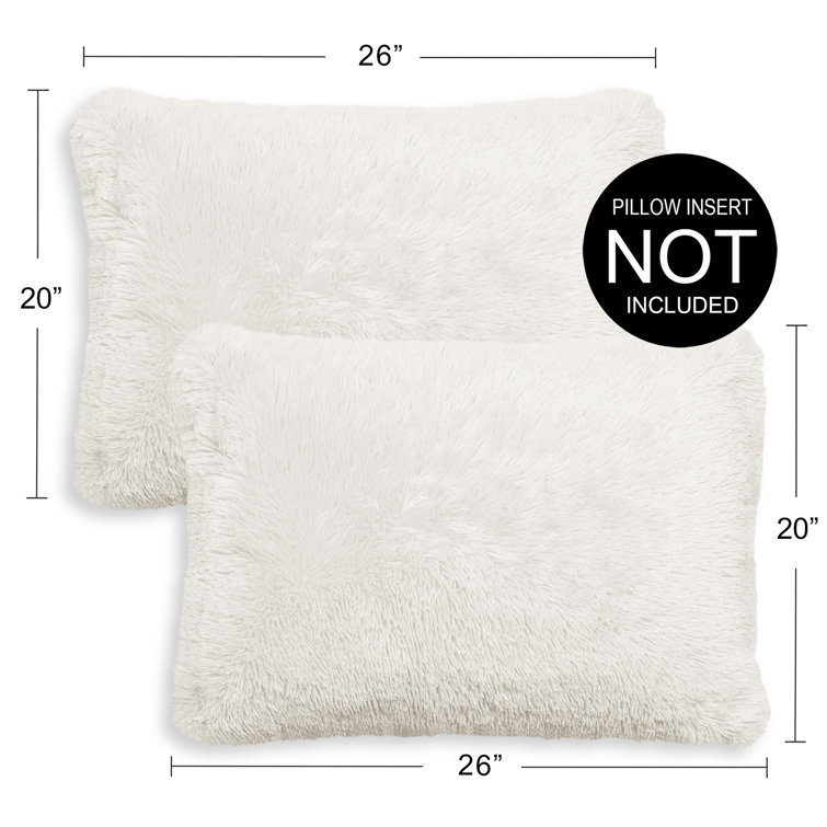 Ivory Faux Fur Standard/Queen Pillowcase Set