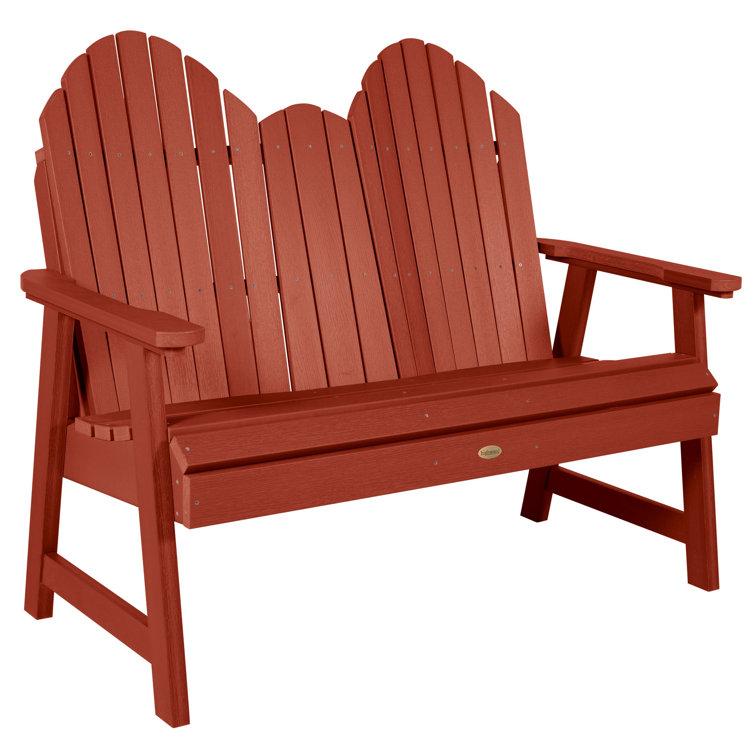 Rustic Red Recycled Plastic 4-Foot Adirondack Outdoor Bench