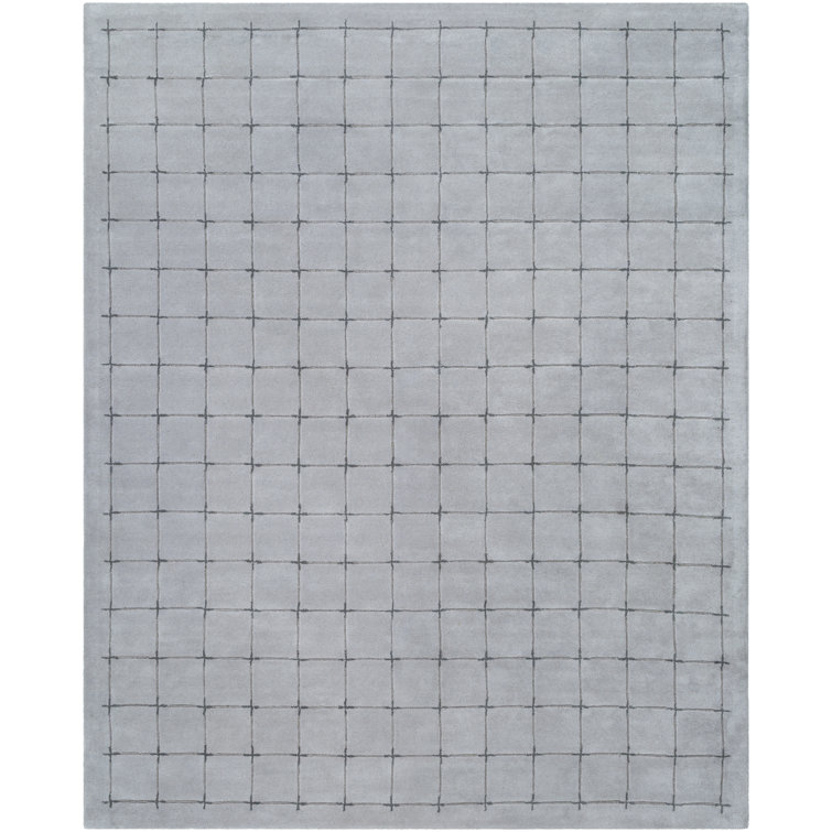 Mallory Gray Hand-Tufted Wool Rectangular Rug 2' x 3'