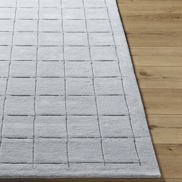Mallory Gray Hand-Tufted Wool Rectangular Rug 2' x 3'
