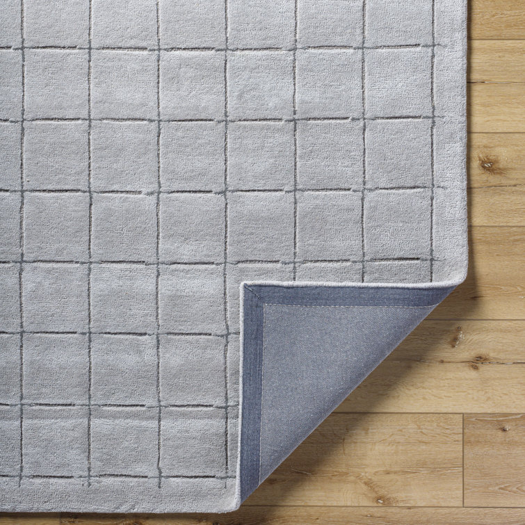 Mallory Gray Hand-Tufted Wool Rectangular Rug 2' x 3'