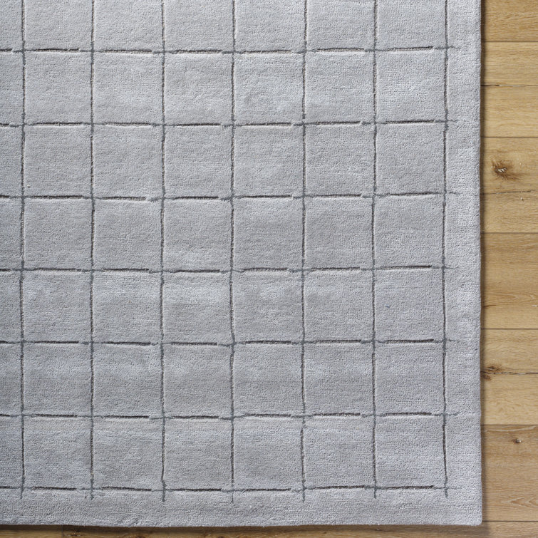 Mallory Gray Hand-Tufted Wool Rectangular Rug 2' x 3'