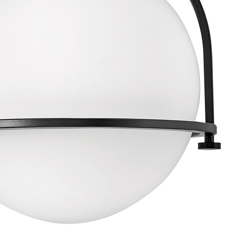 Somerset Chic Bronze & Glass Globe Ceiling Light