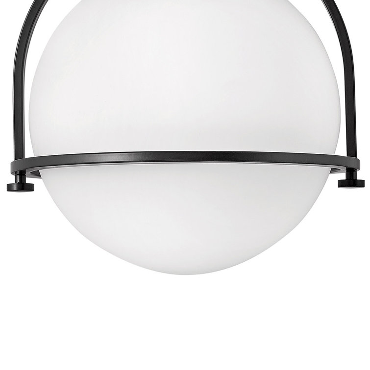 Somerset Chic Bronze & Glass Globe Ceiling Light