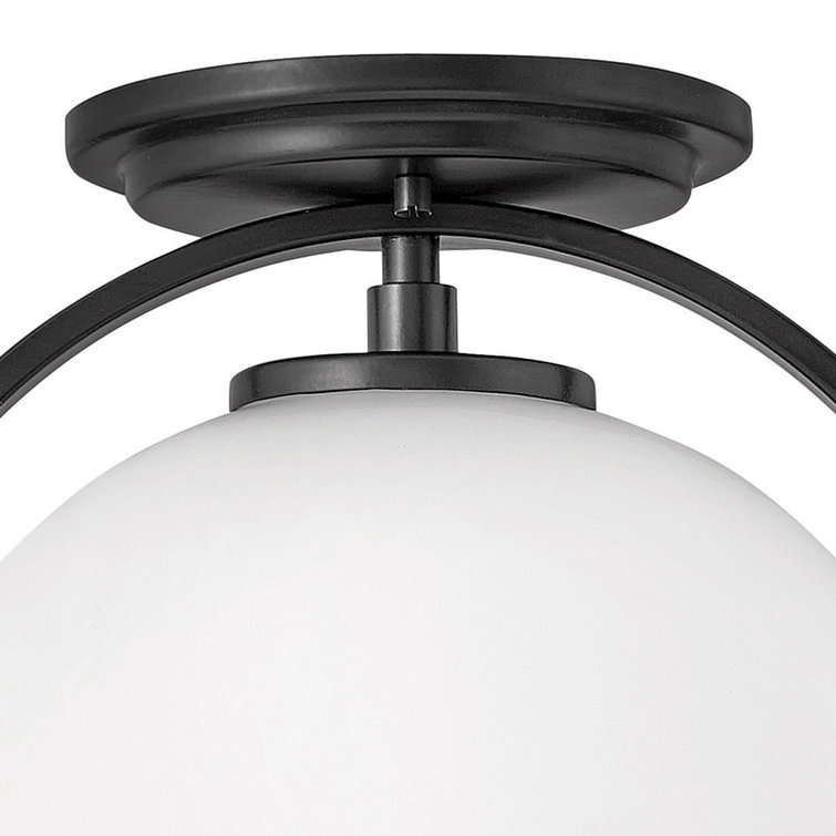 Somerset Chic Bronze & Glass Globe Ceiling Light