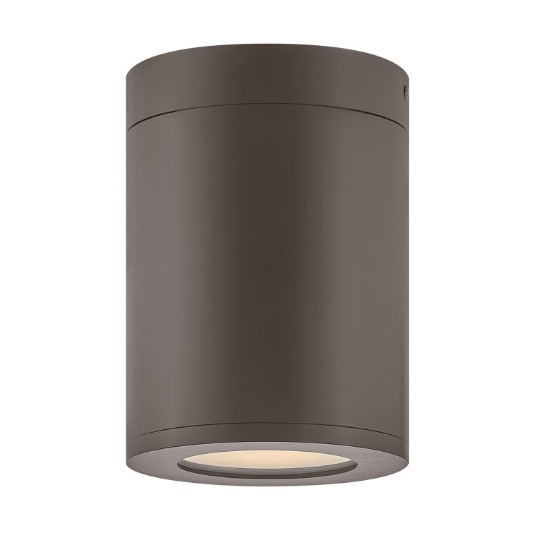 Brissia Frosted Cylinder Outdoor Flush Mount