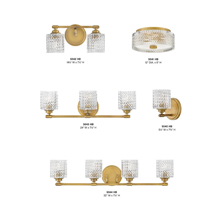 Heritage Brass 4-Light Dimmable Vanity Light with Clear Glass Shades