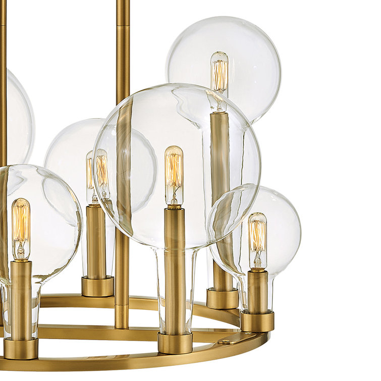 Alchemy 8-Light Lacquered Brass Cage Chandelier - 24"Dia