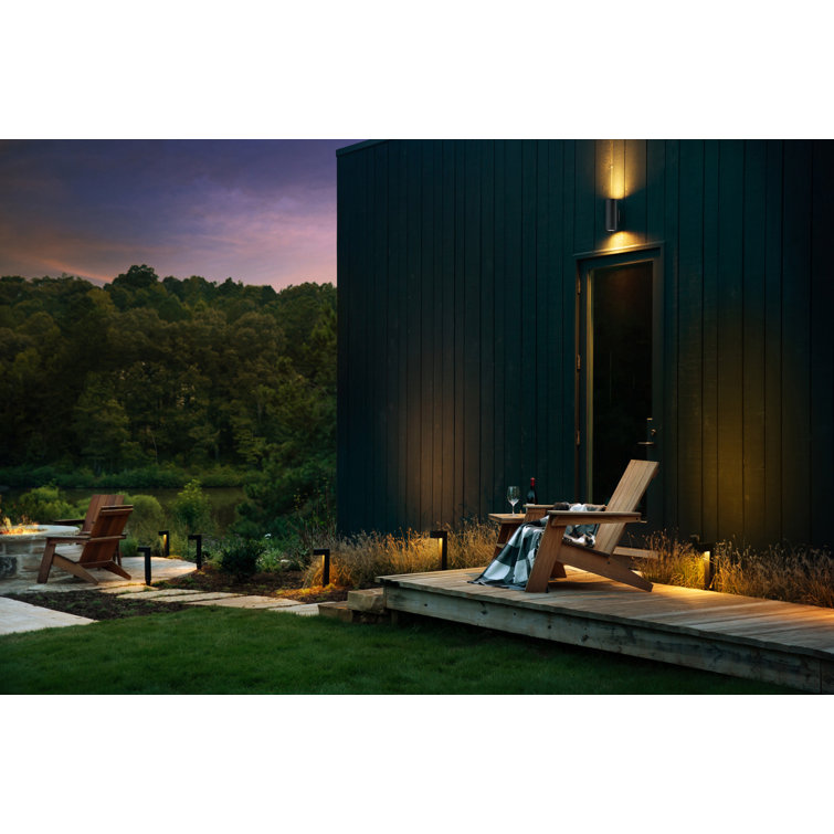 Architectural Bronze Cylinder 2-Light LED Outdoor Wall Mount