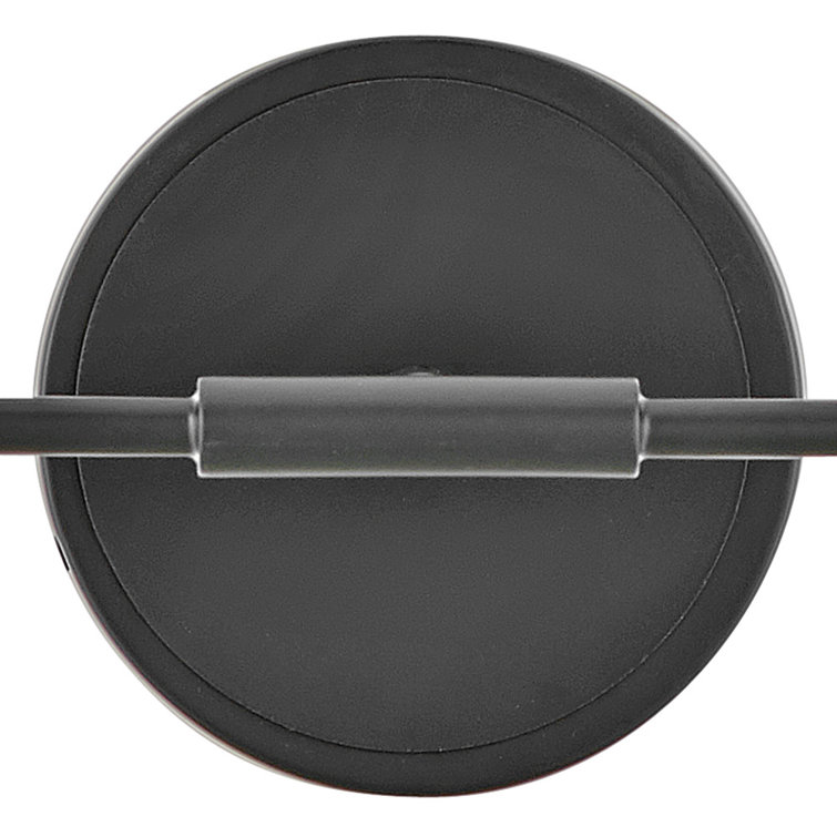 Lark Fitz 2-Light Black Dimmable Vanity Light with Etched Opal Shade