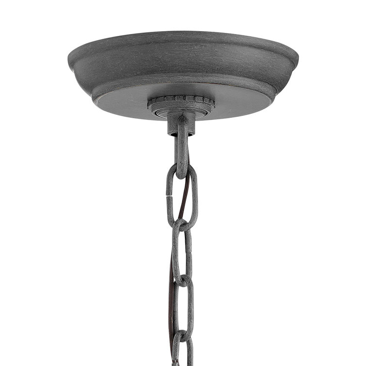 Ash Bronze 21.5" Outdoor Hanging Lantern with Clear Seedy Glass