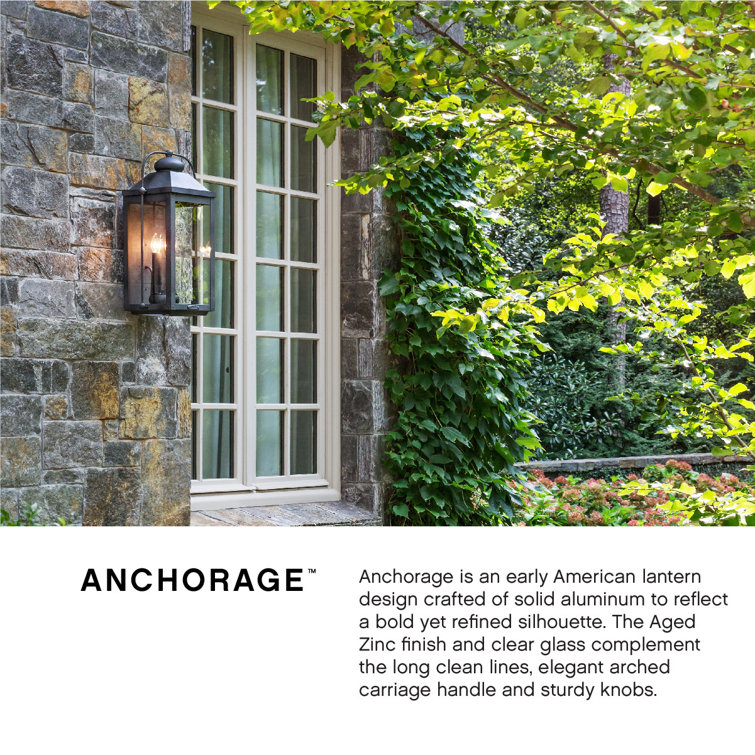 Anchorage 23.75" Aged Zinc LED Outdoor Hanging Lantern